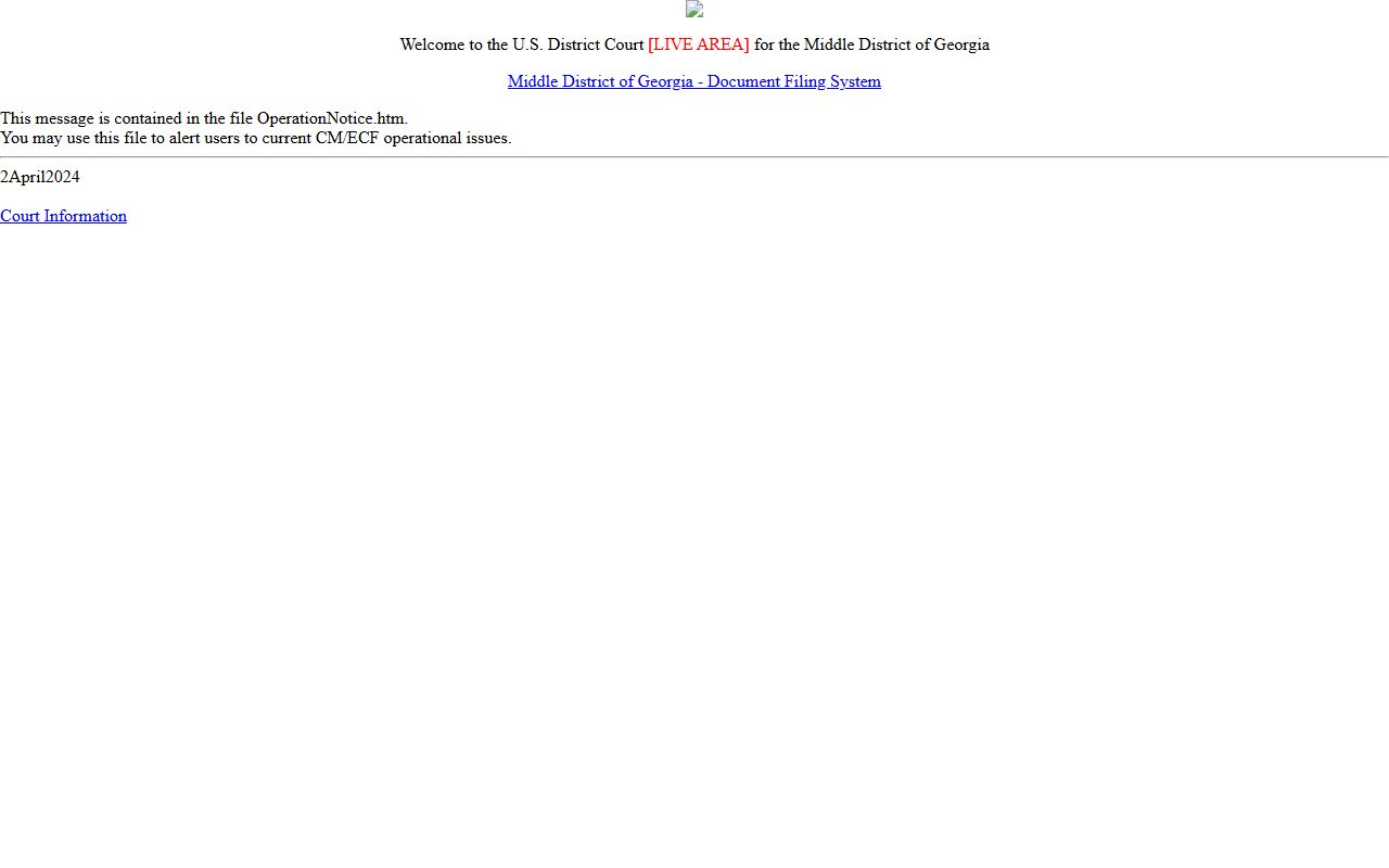 Wilkinson County criminal court records federal CM ECF filing source